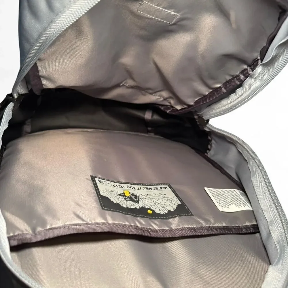 The North Face Daypack Backpack Gray Black Laptop School Hiking Bag